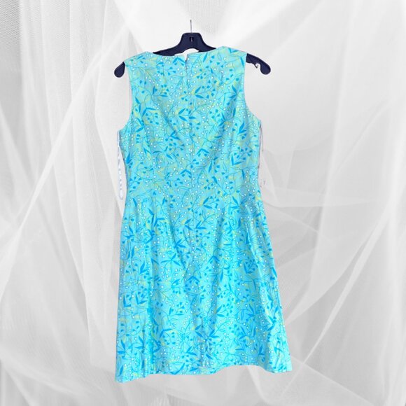 Vintage Lily Pulitzer Floral Blue Dress - Picture 2 of 4